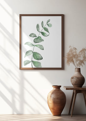 Watercolor greenery branch Poster