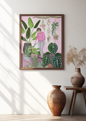 My home jungle in pink Poster