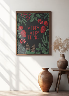 Merry everything in black Poster