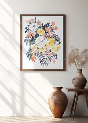 Harriet bouquet in coral Poster