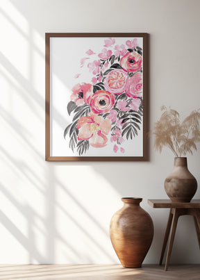 Danette bouquet in pink Poster