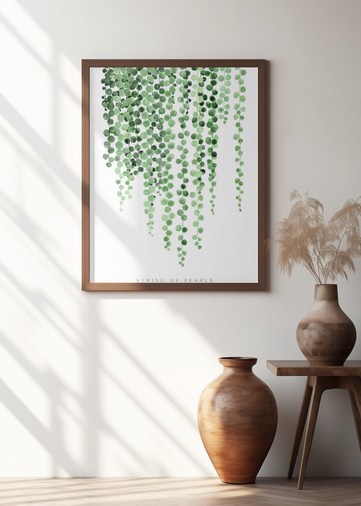 Watercolor string of pearls Poster