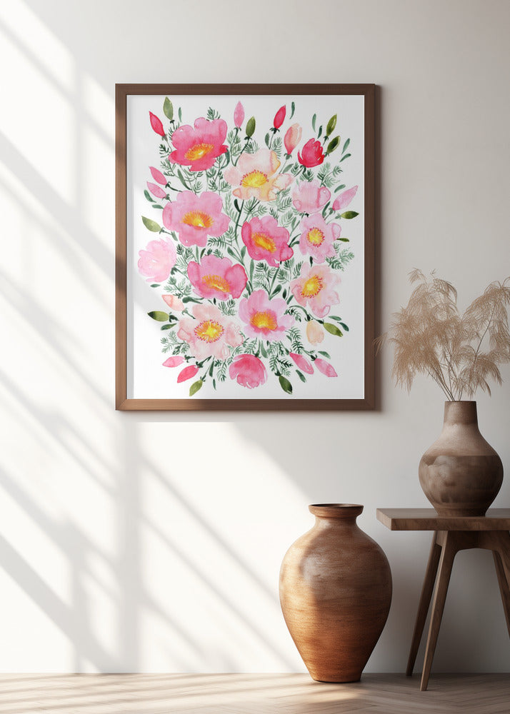 Winterlynn bouquet in pink Poster