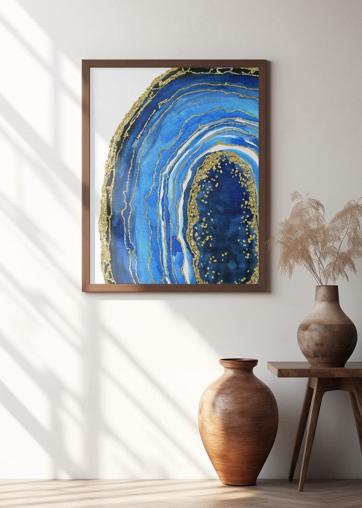 Cobalt blue geode Poster