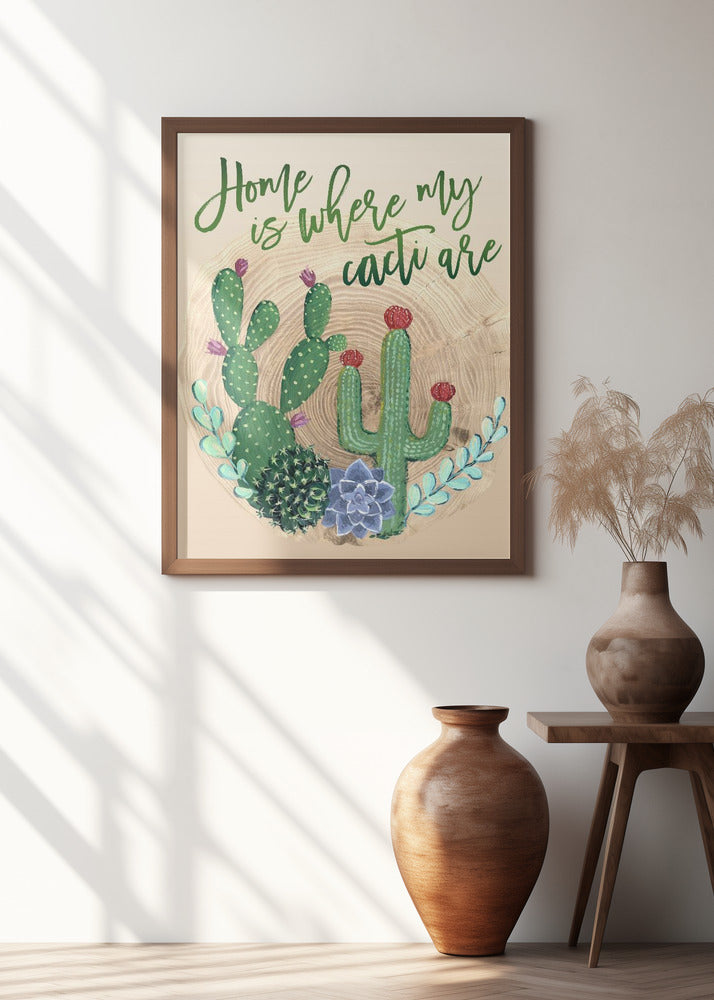 Home is where my cacti are Poster