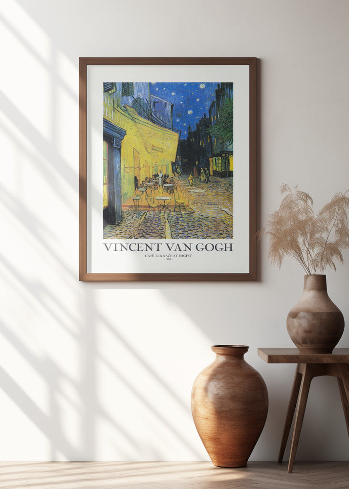 Café Terrace At Night Poster