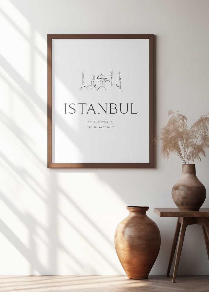 Istanbul coordinates Poster