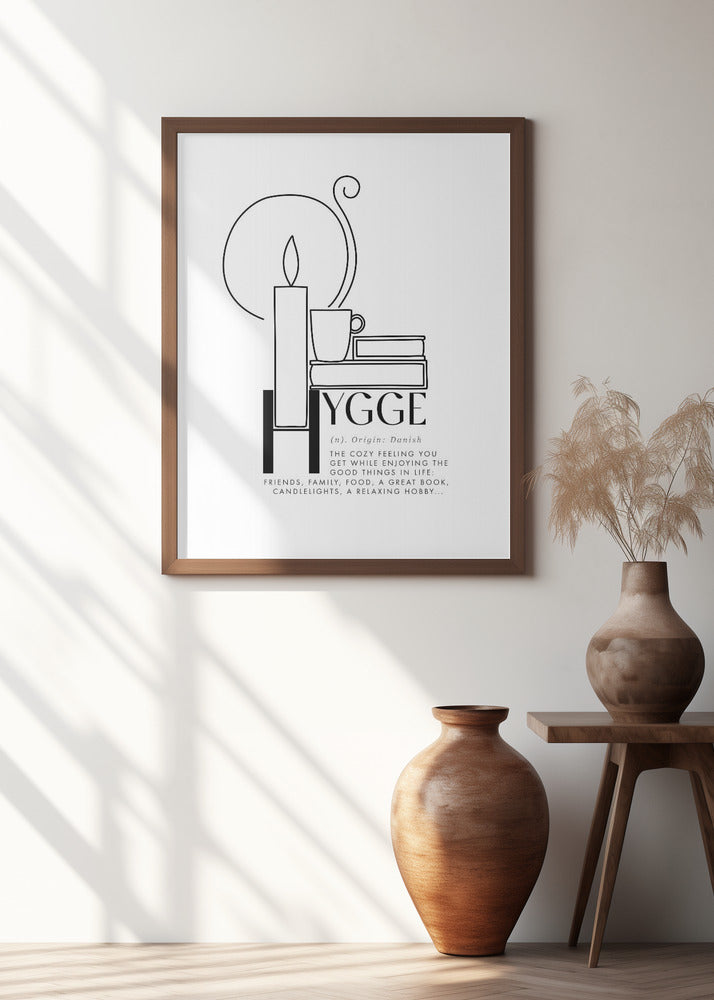 Illustrated hygge definition Poster