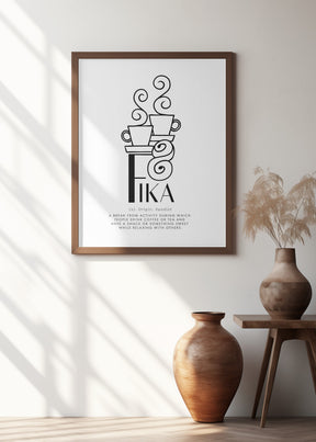 Fika illustrated definition Poster