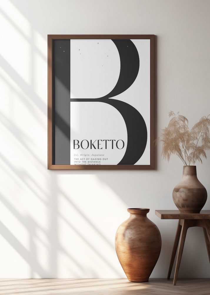 Boketto definition gazing out into the distance Poster