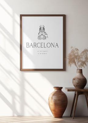 Barcelona city coordinates Poster