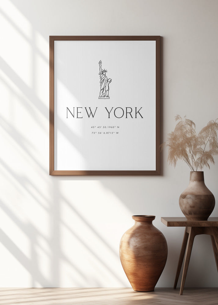 New York city coordinates Poster