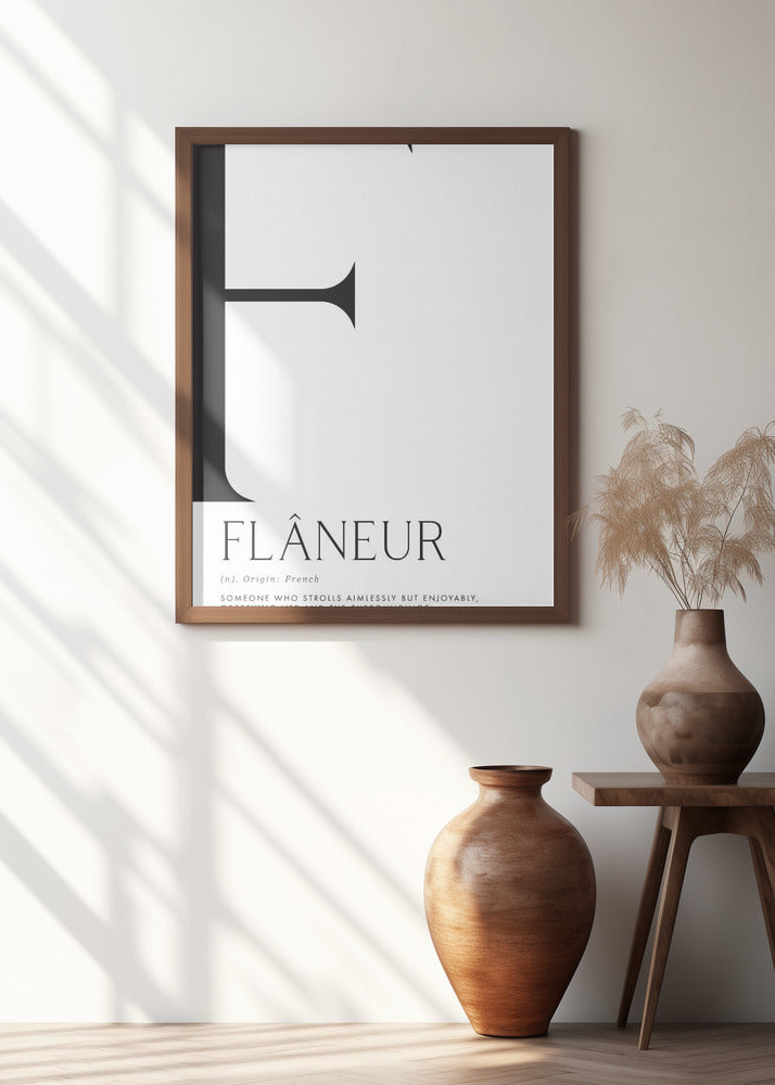 Flâneur definition Poster