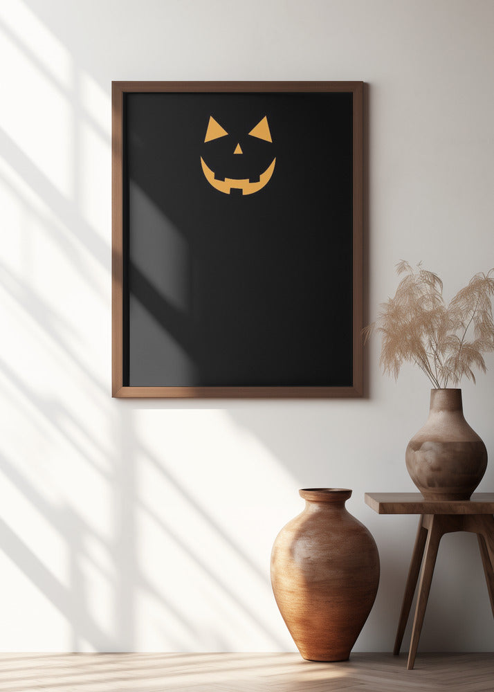 Minimal jack-o'-lantern Poster