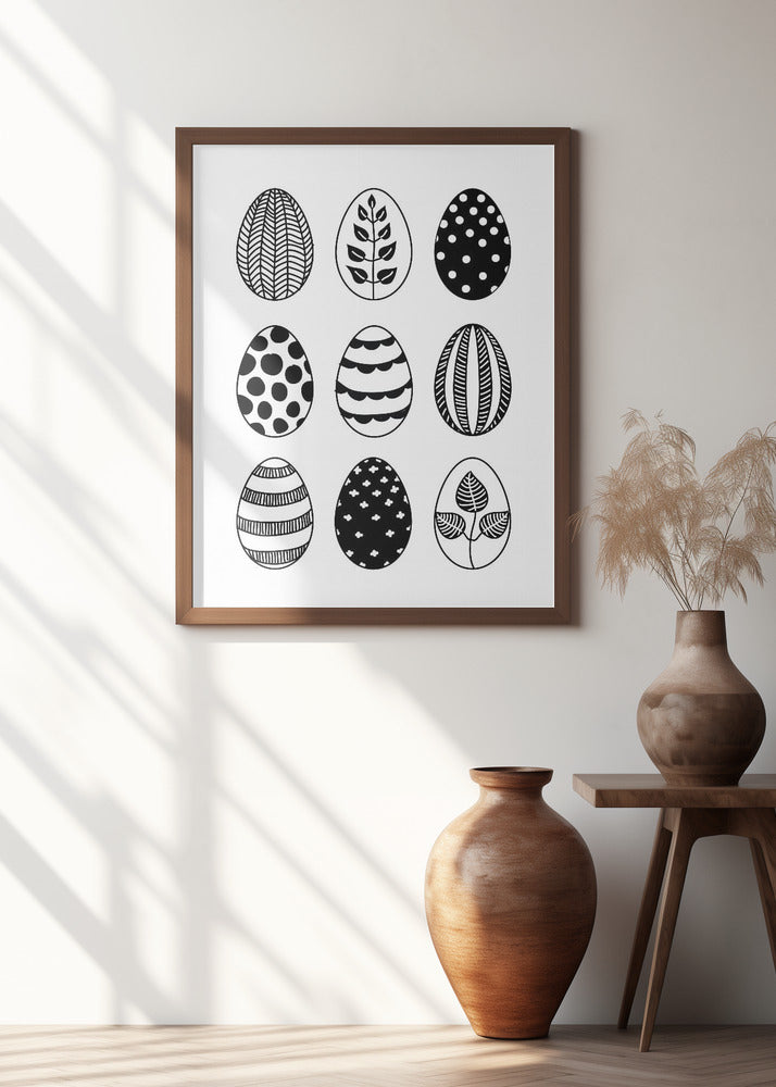 Scandi Easter eggs Poster