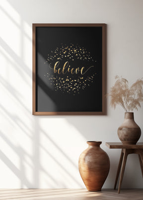 Believe in modern calligraphy Poster