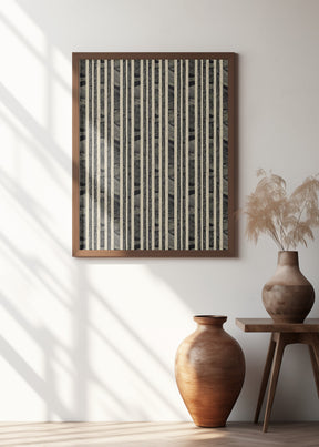 Beige Striped Pattern Poster