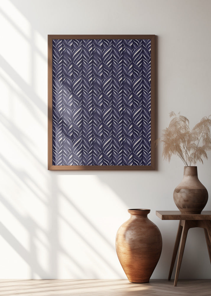 Indigo Blue Pattern Poster