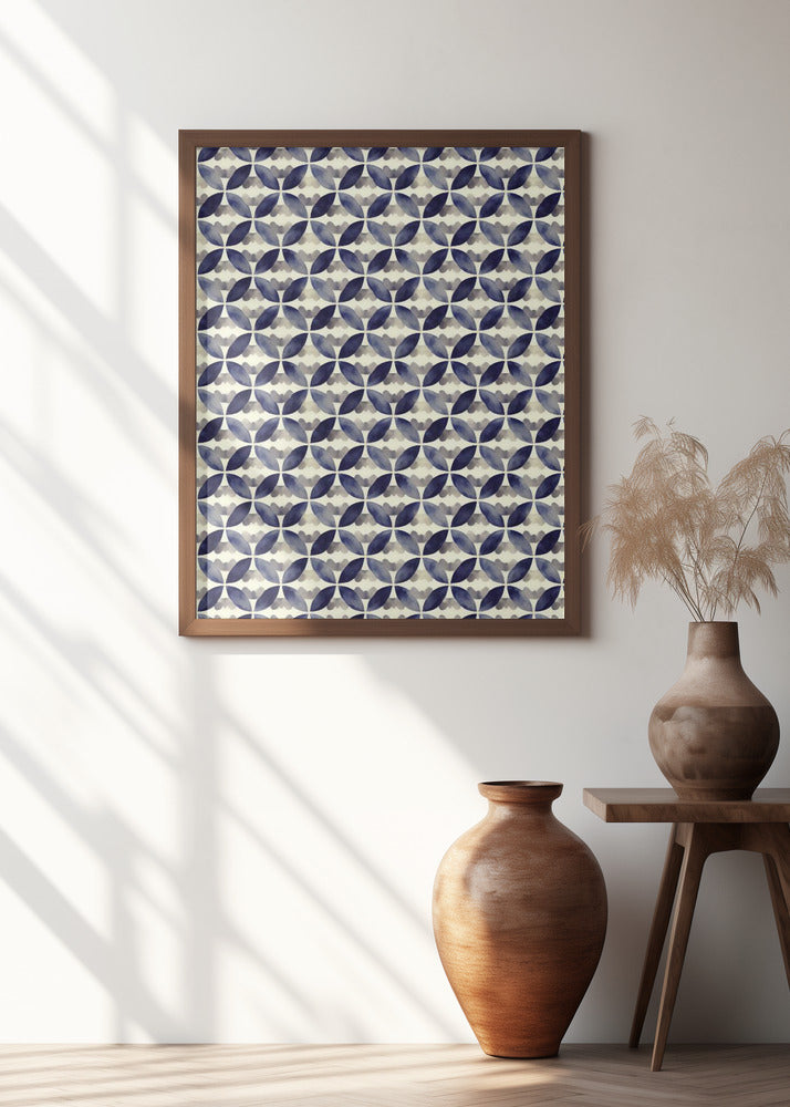 Round Watercolor Pattern Poster