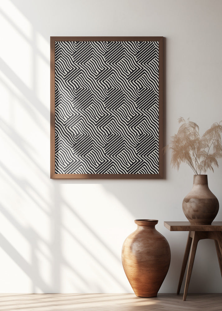 Black And White Pattern Poster