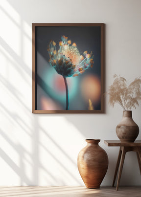 Colorful Glowing Flower Poster