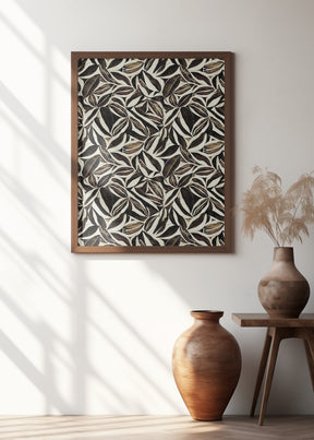 Brown Leafs Pattern Poster