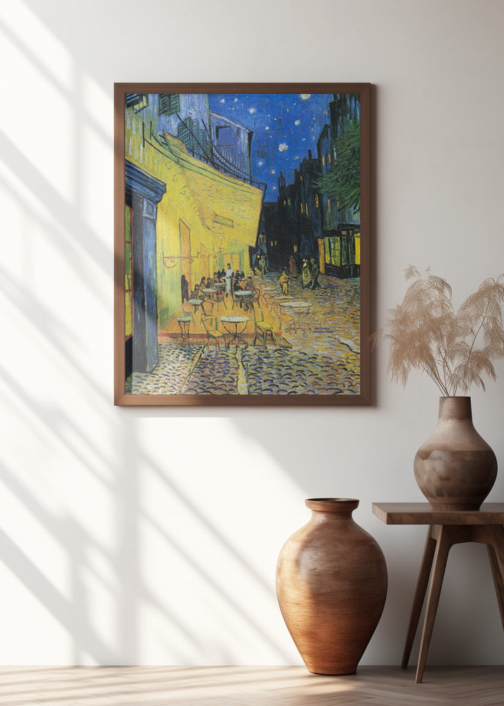 Café Terrace At Night Poster