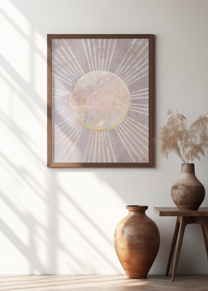 Pink Sun Rays Poster