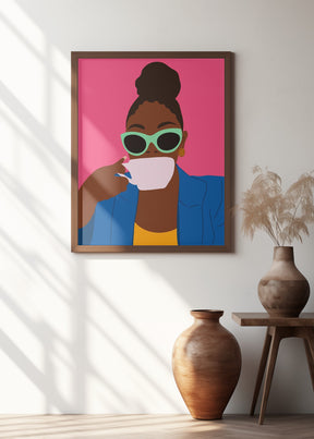 Women Drinking Coffee Poster