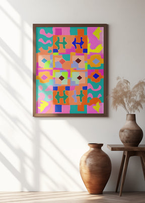 Neon Peru Pattern Poster