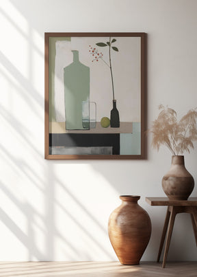 Bottle And Glass Poster