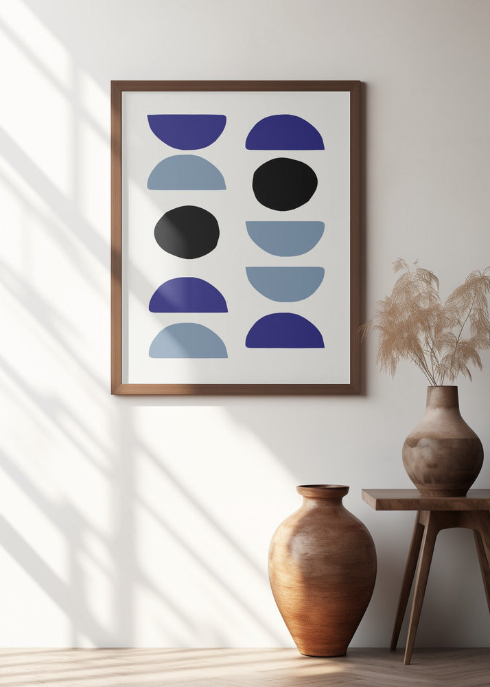 Blue Shapes 2 Poster