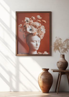 White Head Vase Poster