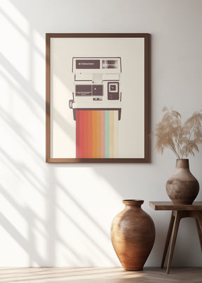 Instant Camera Rainbow Poster