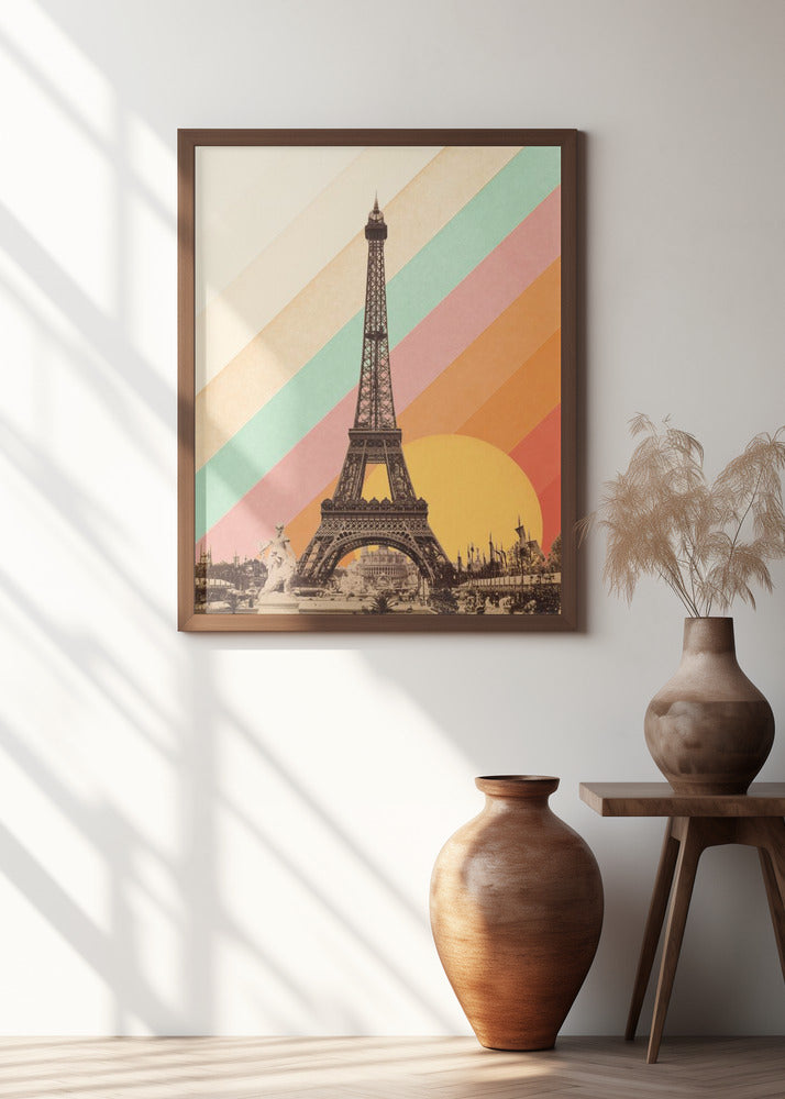 Eiffel Tower Rainbow Poster