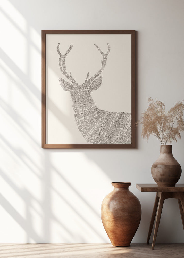 Stag Beige Poster