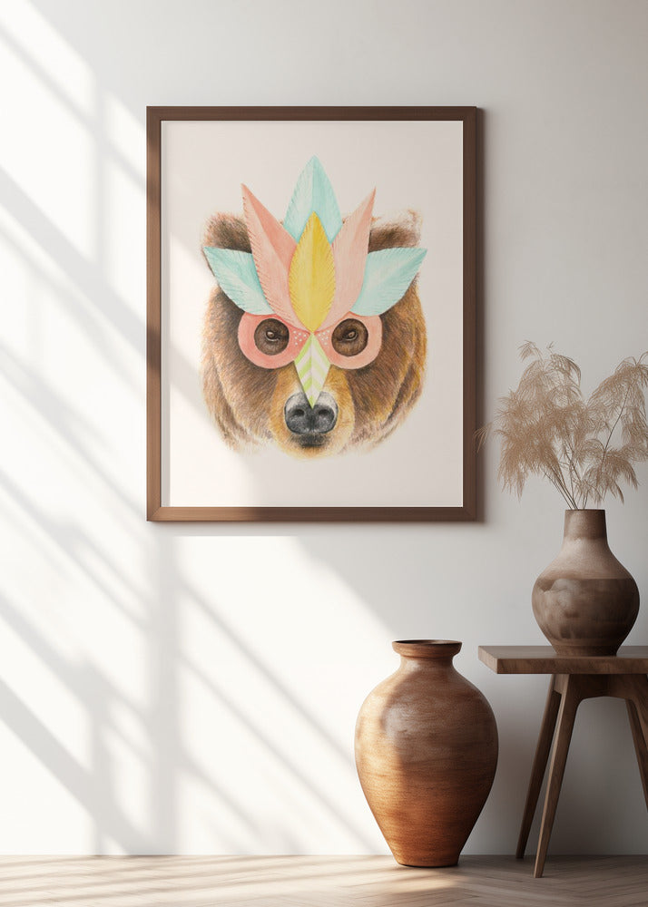 Bear Paper Mask Poster