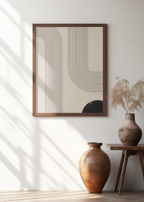 Black Minimal Line Art Poster