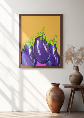 Groovy Aubergines Poster