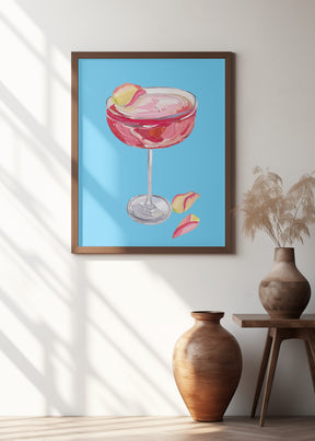 Sparkling Rose Gin Cocktail Poster