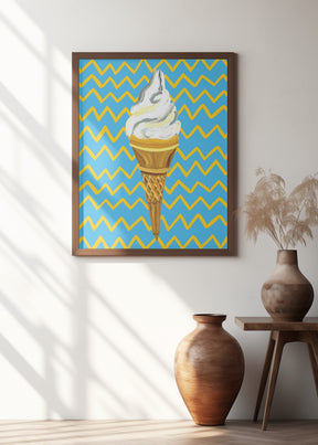 Ice Cream Blue Poster