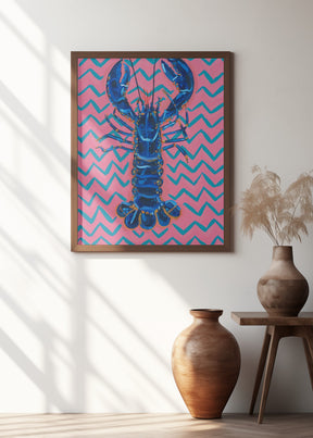 Lobster On Zigzag Poster