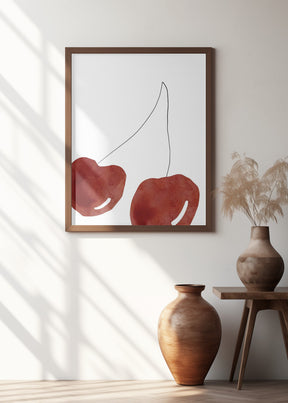 Isolated Cherries Poster