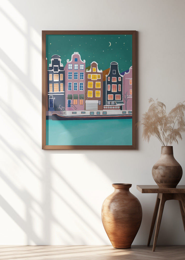 Amsterdam by night Poster