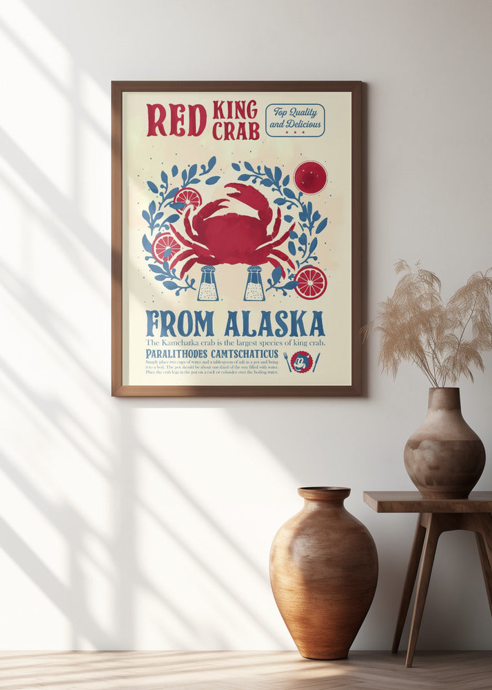 Crab kitchen print Poster