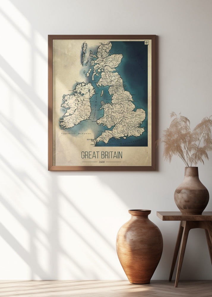 Great Britain map Poster