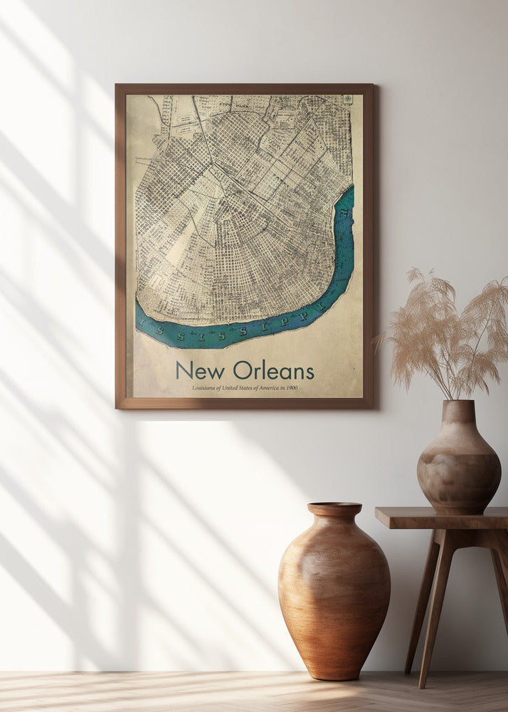 New Orleans map Poster