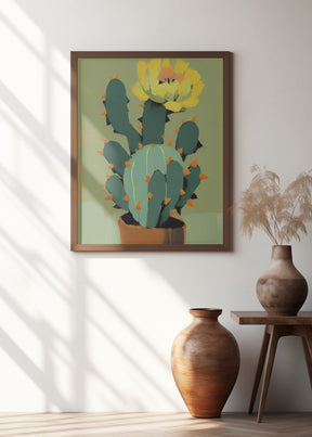 Flowering Cactus Poster