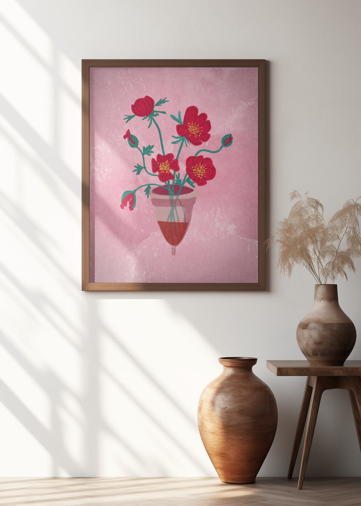 Cup of flowers Poster