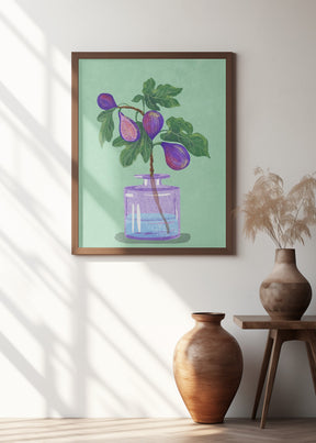 Figs Branch In Vase Poster